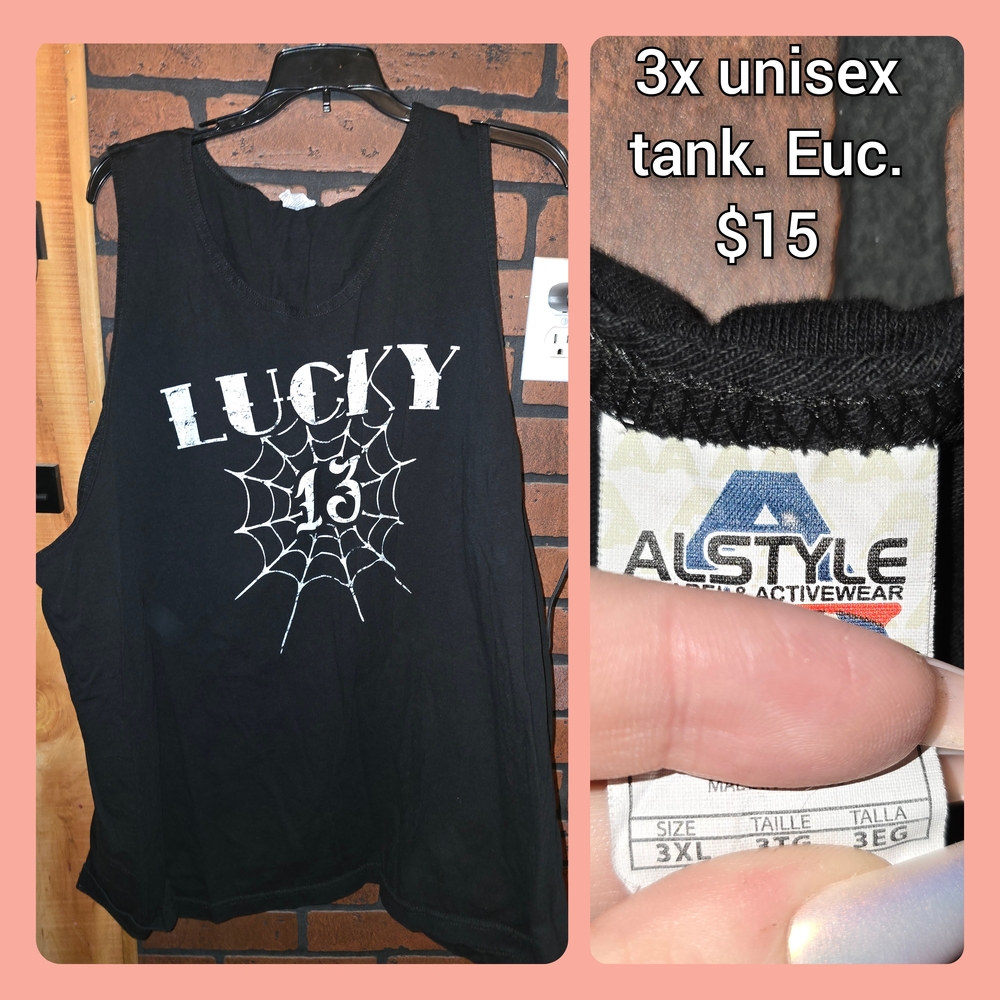Alstyle Black Graphic Tank Top
